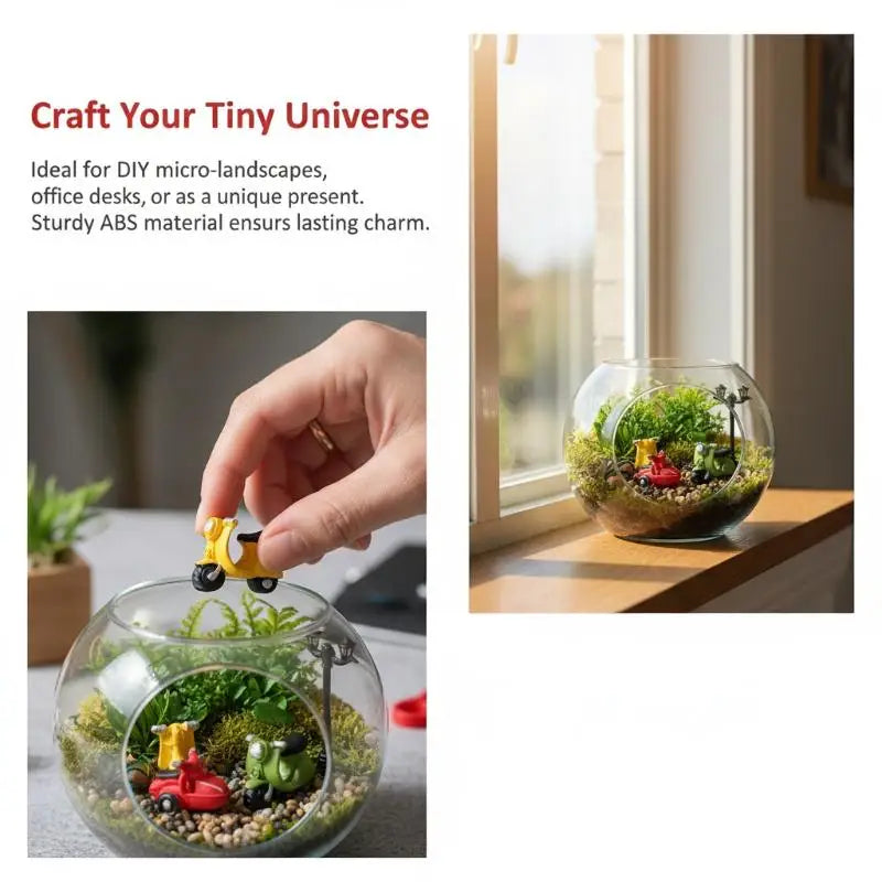 Miniature Motorcycle Ornament – DIY Garden & Craft Decor Miniature Figurine SPOT