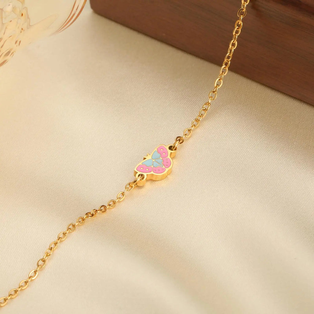 Baby Butterfly Bracelet – Gold Hypoallergenic Stainless Steel Baby Jewelry Bracelet SPOT