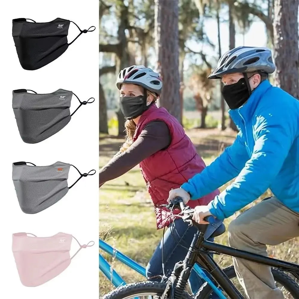 UPF 50+ Sun Face Mask – Breathable Ice Silk UV Shield Sun Protection Mask SPOT