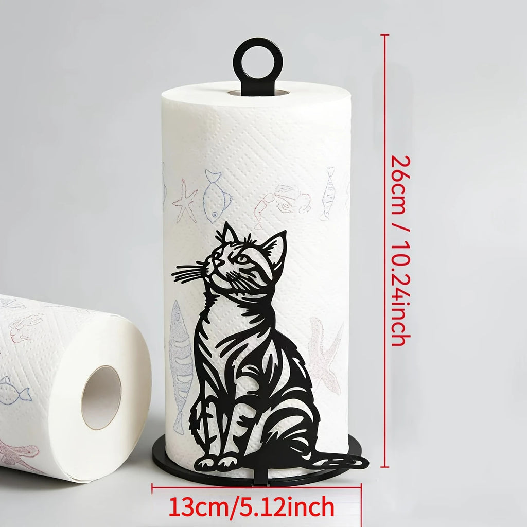 Cat-Shaped Paper Towel Holder – Freestanding Kitchen Organizer Paper Towel Holder SPOT