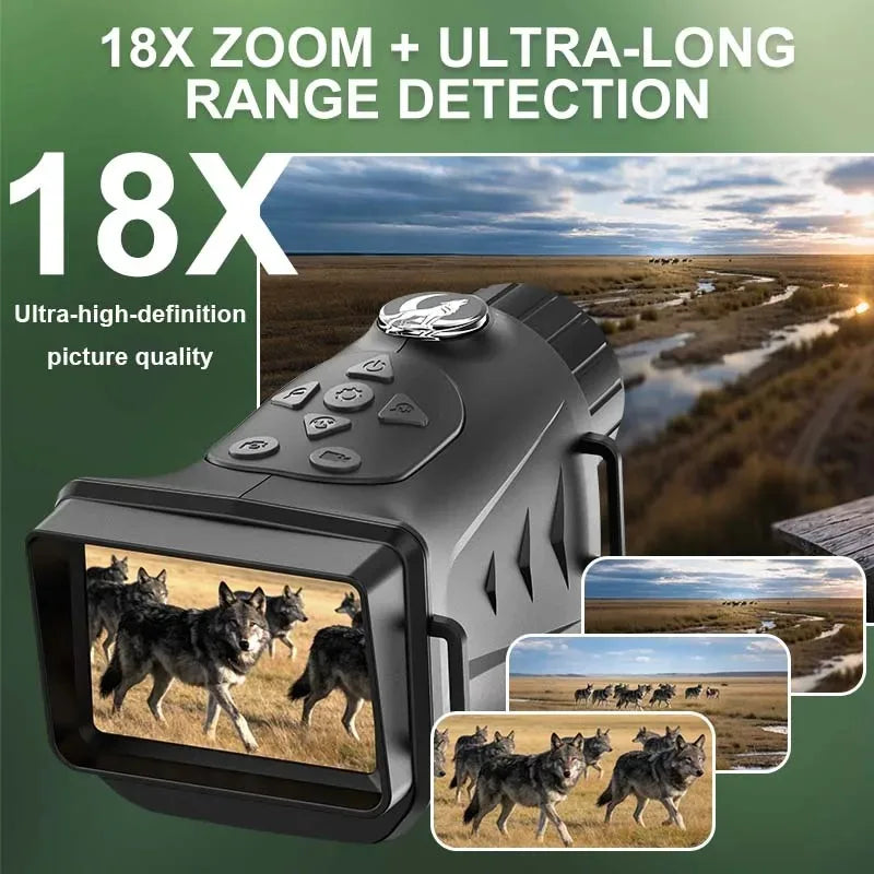 4K Night Vision Monocular – 18X Zoom, 900m IR, 2.8" Screen Night Vision Monocular SPOT