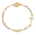 Virgin Mary Rosary Cross Bracelet | Catholic Gift for Women Religious Bracelet SPOT PBR-231G