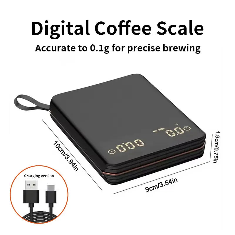 2kg Digital Coffee & Kitchen Scale – 0.1g Precision Rechargeable Digital Kitchen Scale SPOT