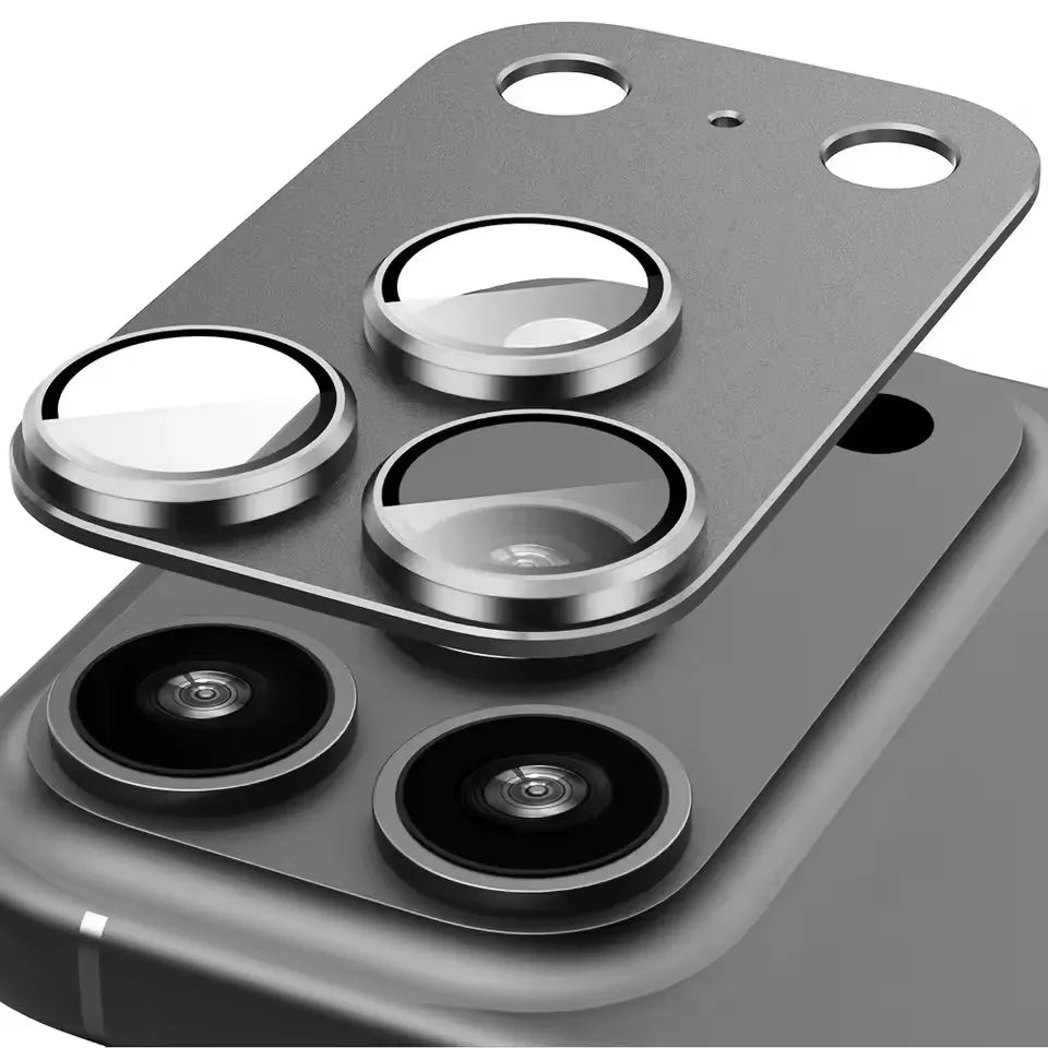 iPhone 17 Pro Max/Pro/Air Camera Lens Protector Metal Frame Camera Lens Protector SPOT Black For iPhone 17 Pro