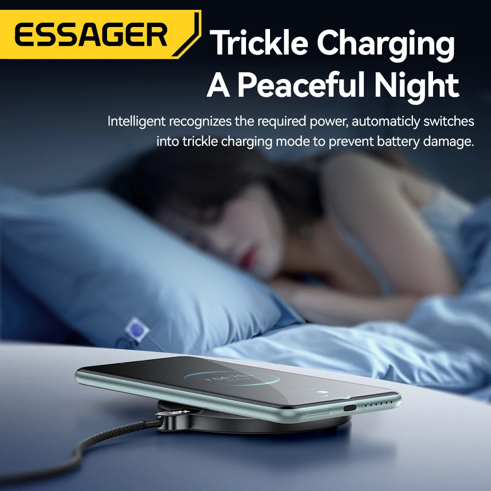 Essager 15W Wireless Charging Pad – LED Display, Fast Charge Wireless Charging Pad SPOT