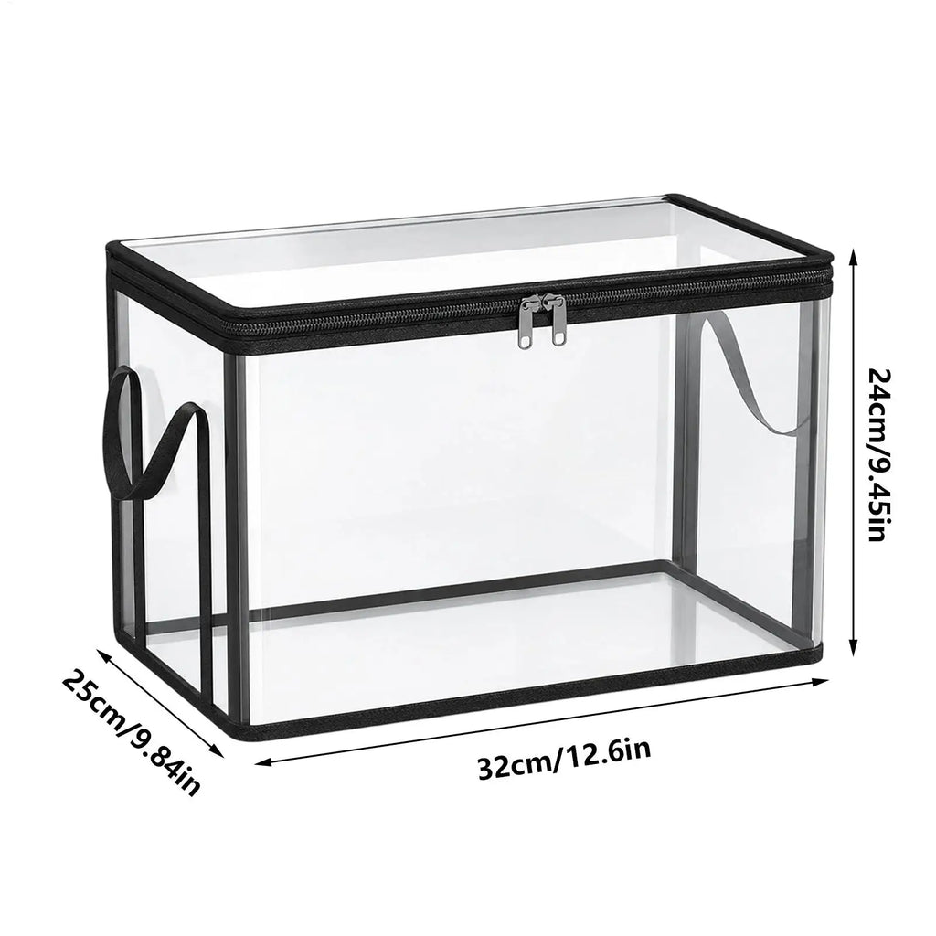 Transparent Stackable Storage Bins – Large PVC Organizer Box Storage Organizer Bin SPOT
