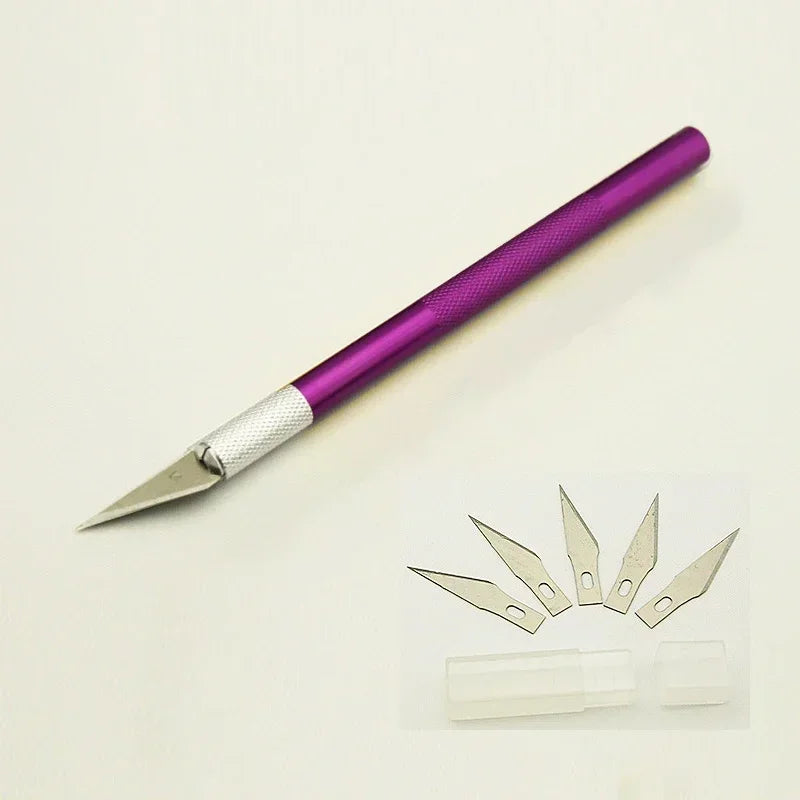 Precision Craft Knife Set – Carving, Cutting & Scrapbooking Precision Craft Knife SPOT Purple rod - Blade