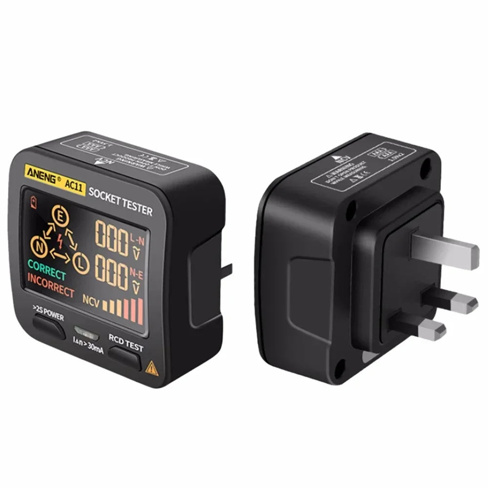 ANENG AC11 Digital Socket Tester – EU/US/UK/AU Voltage Checker Socket Tester SPOT UK Plug
