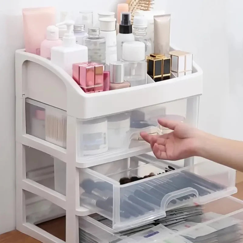 Multi-Layer Transparent Makeup Organizer with Drawers Makeup Organizer SPOT