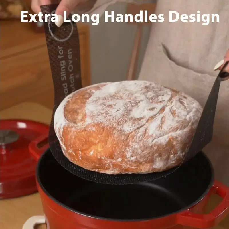 Perforated Silicone Bread Sling for Dutch Oven | Long Handle Bread Baking Sling SPOT