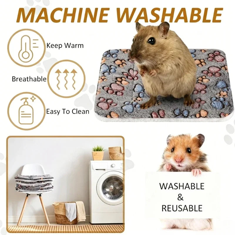 4-Pack Reversible Small Pet Cage Mats – Washable Rabbit & Guinea Pig Bedding Small Pet Cage Mat SPOT