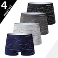 4-Pack Men's Stretch Boxer Briefs – Soft Breathable Line Print Men's Boxer Briefs SPOT 4Pcs-Set 3XL 4pcs