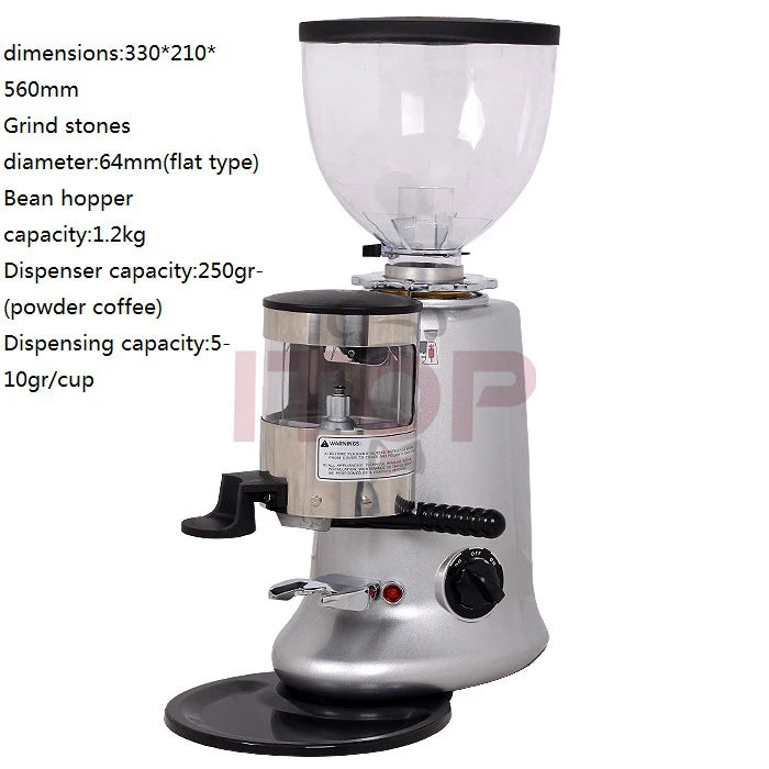 Commercial Burr Coffee Grinder – 64mm Flat Wheel, Semi-Auto CG-600 Commercial Coffee Grinder SPOT Gray