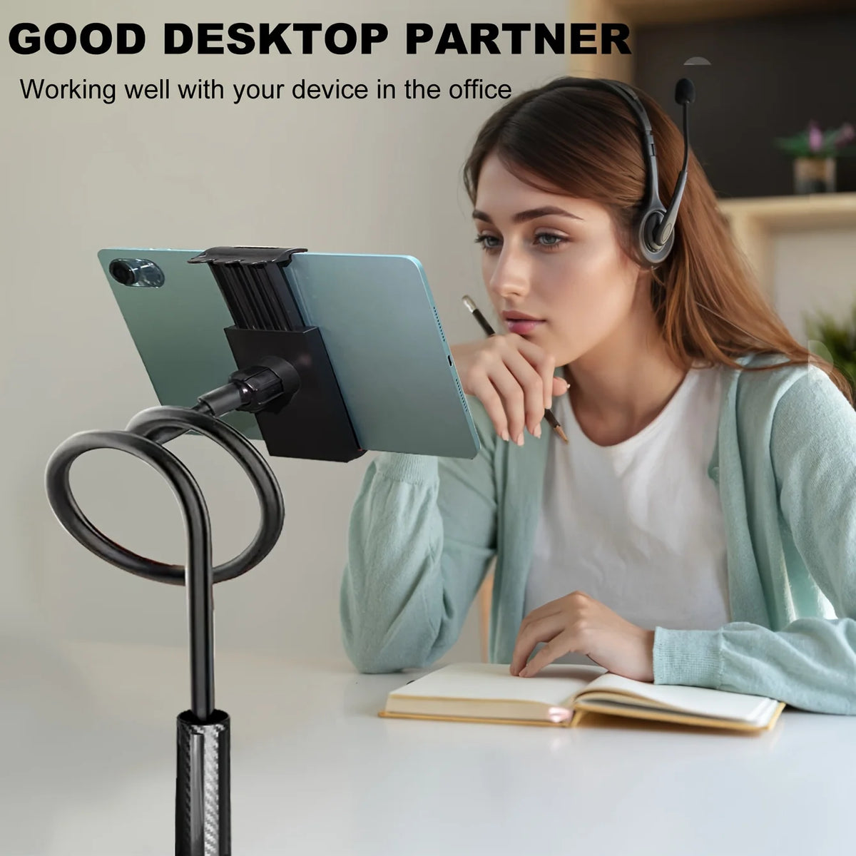 360° Rotating Tablet & Phone Holder – Flexible Spiral Stand Tablet Phone Stand SPOT