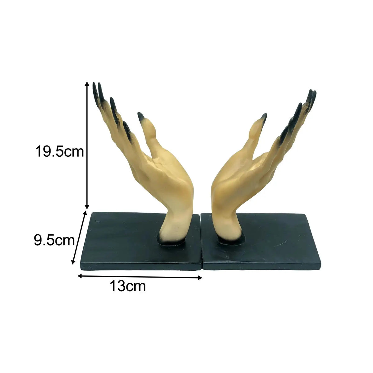 Witch Hand Bookends – Halloween Resin Spooky Decor Pair Decorative Bookends SPOT