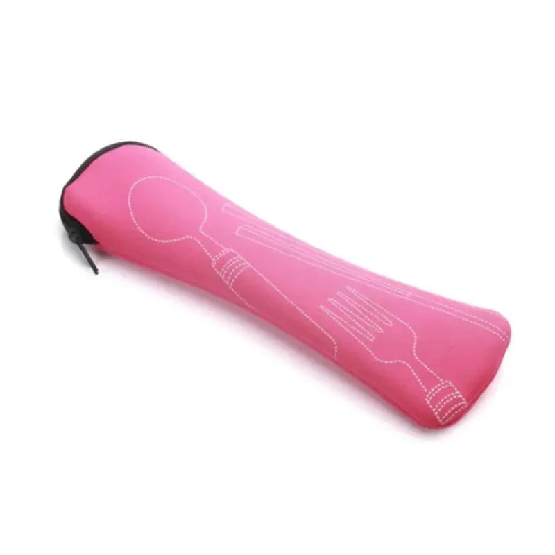 Portable Cloth Cutlery Bag – Travel & Picnic Utensil Pouch Utensil Travel Bag SPOT 1pc pink