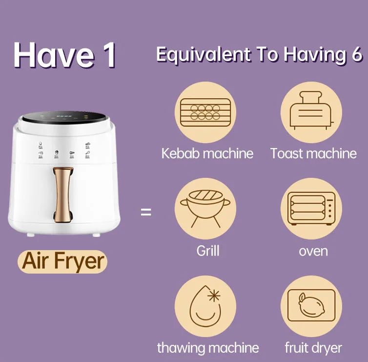 DUTRIEUX 8L Digital Air Fryer – Smart Touch Screen, Oil-Free Digital Air Fryer SPOT