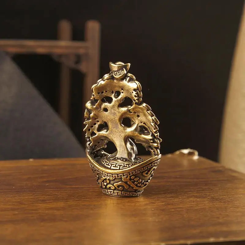 Brass Wealth Tree Figurine | Feng Shui Desktop Ornament Desktop Figurine SPOT