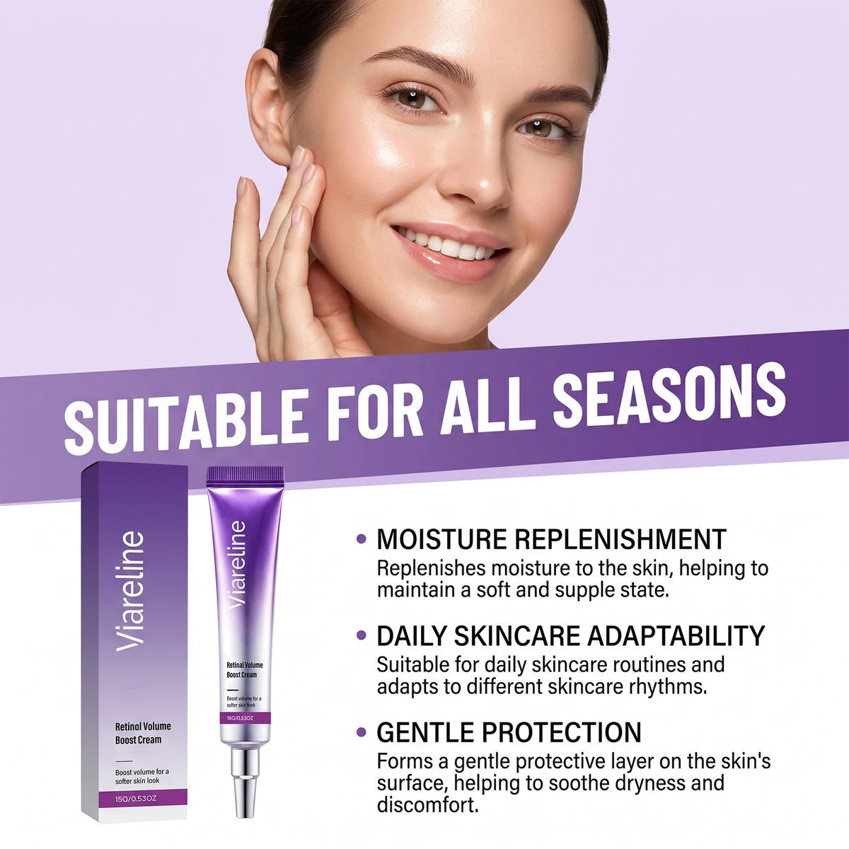 VIARELINE Retinol Face Firming Cream – Smooth & Plump Skin Retinol Face Serum SPOT