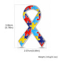 Colorful Jigsaw Puzzle Heart Enamel Brooch Pin | Awareness Gift Enamel Brooch Pin SPOT BH-058S-1