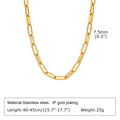 Chunky Paperclip Chain Choker – 18K Gold Plated Stainless Steel Chain Choker Necklace SPOT NC-1451G