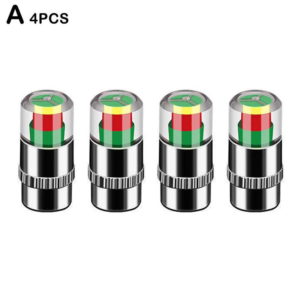 4-Pack Tire Pressure Indicator Valve Caps – Color Alert Tire Pressure Caps SPOT 4pcs