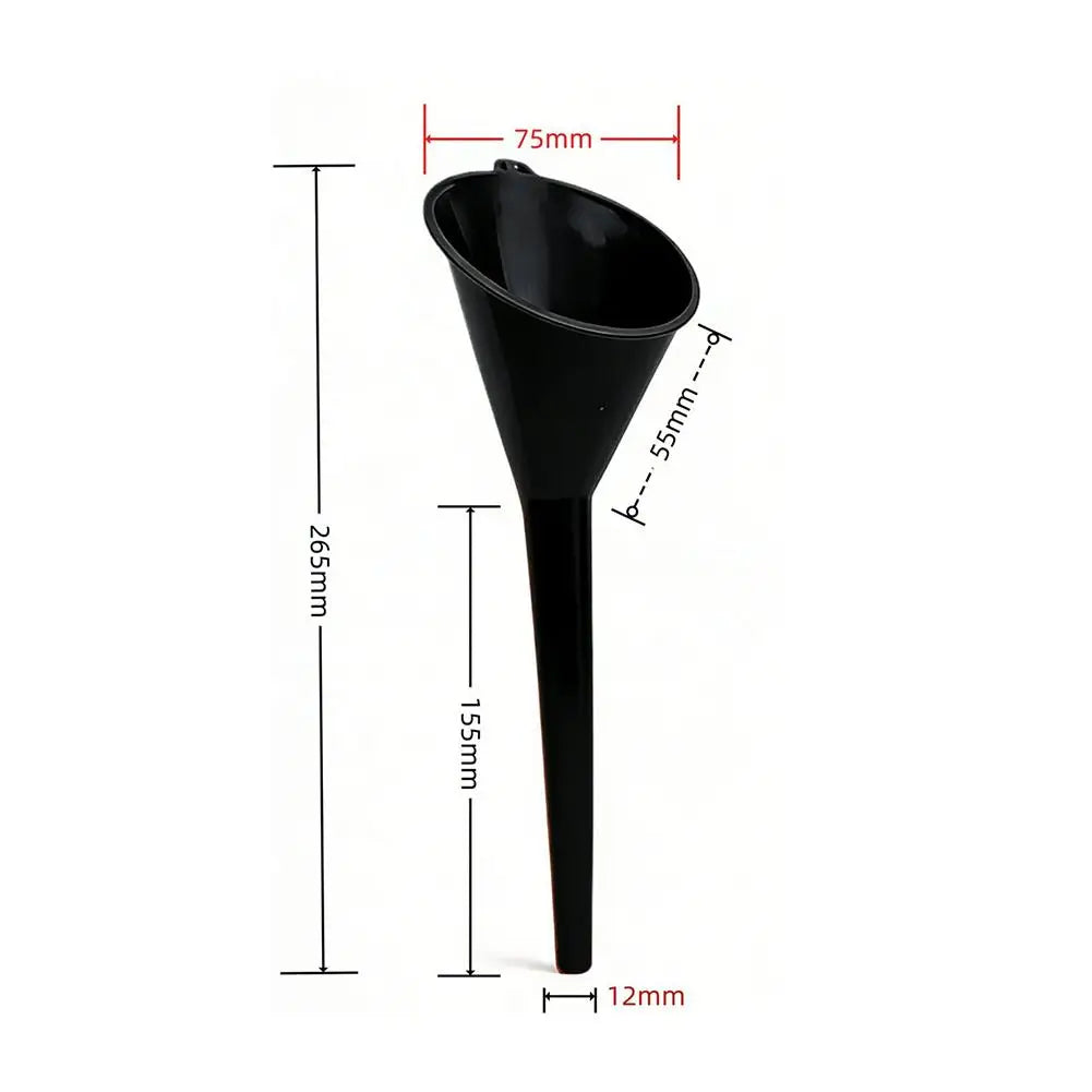 Long Stem Anti-Spill Funnel for Oil, Fuel & Fluid Transfer Automotive Funnel SPOT Black S