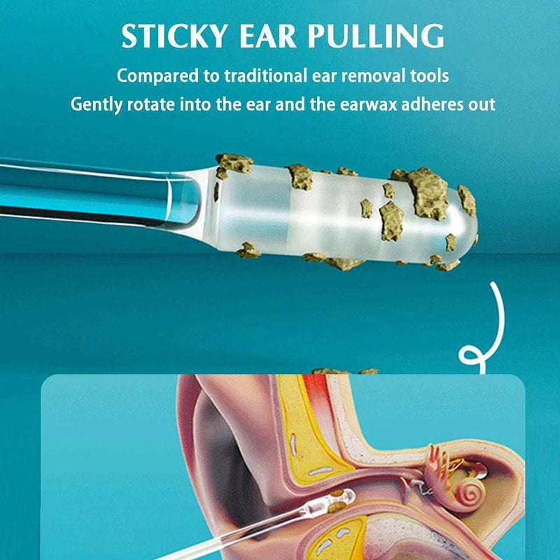 Silicone Sticky Ear Swabs – Earwax Removal Tool 24-Pack Ear Cleaning Tool SPOT