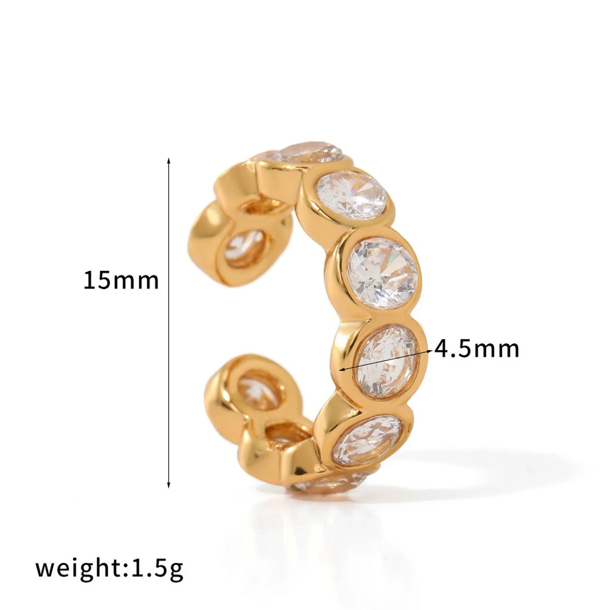 Twist Rope Ear Cuff – Gold Non-Piercing Clip Earrings Clip-On Ear Cuff SPOT EC-050G01-1
