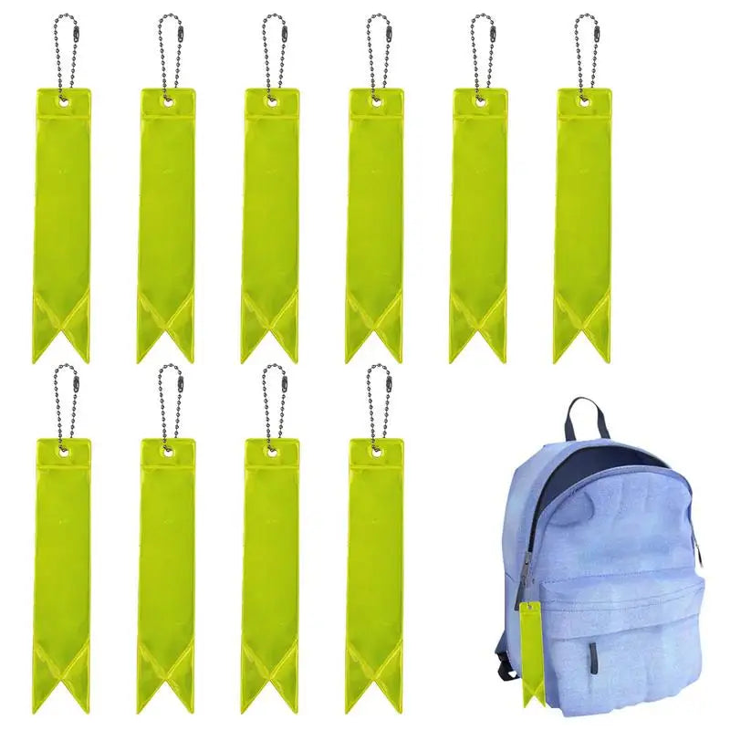 10-Pack Kids Reflective Backpack Pendants | Night Safety Clips Safety Reflector Clips SPOT