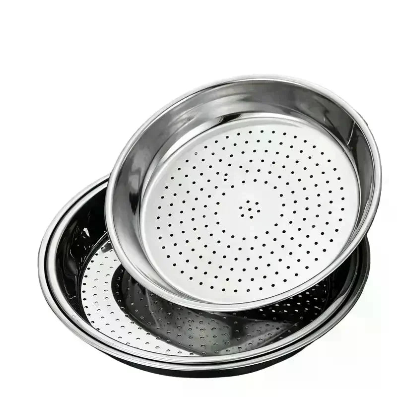 Stainless Steel Steamer Tray 30/32/34CM – Dumplings & Fish Steamer Tray SPOT