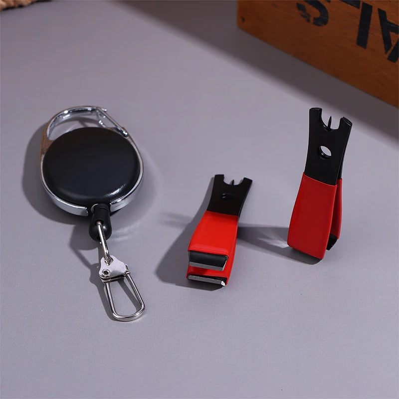 Stainless Steel Fishing Line Cutter Nippers with Retractable Tether Fishing Nippers Tool SPOT