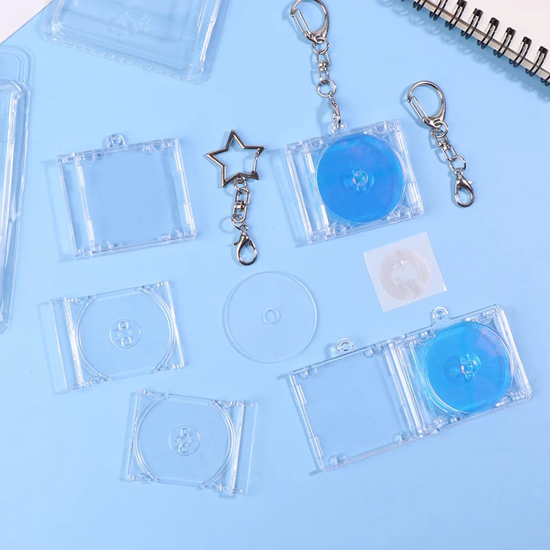 Mini NFC CD Disc Case Keychain – DIY Customizable Charm NFC Keychain Charm SPOT