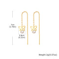 18K Gold Plated Butterfly Heart Drop Earrings – Stainless Steel Drop Earrings SPOT ED-1100G01