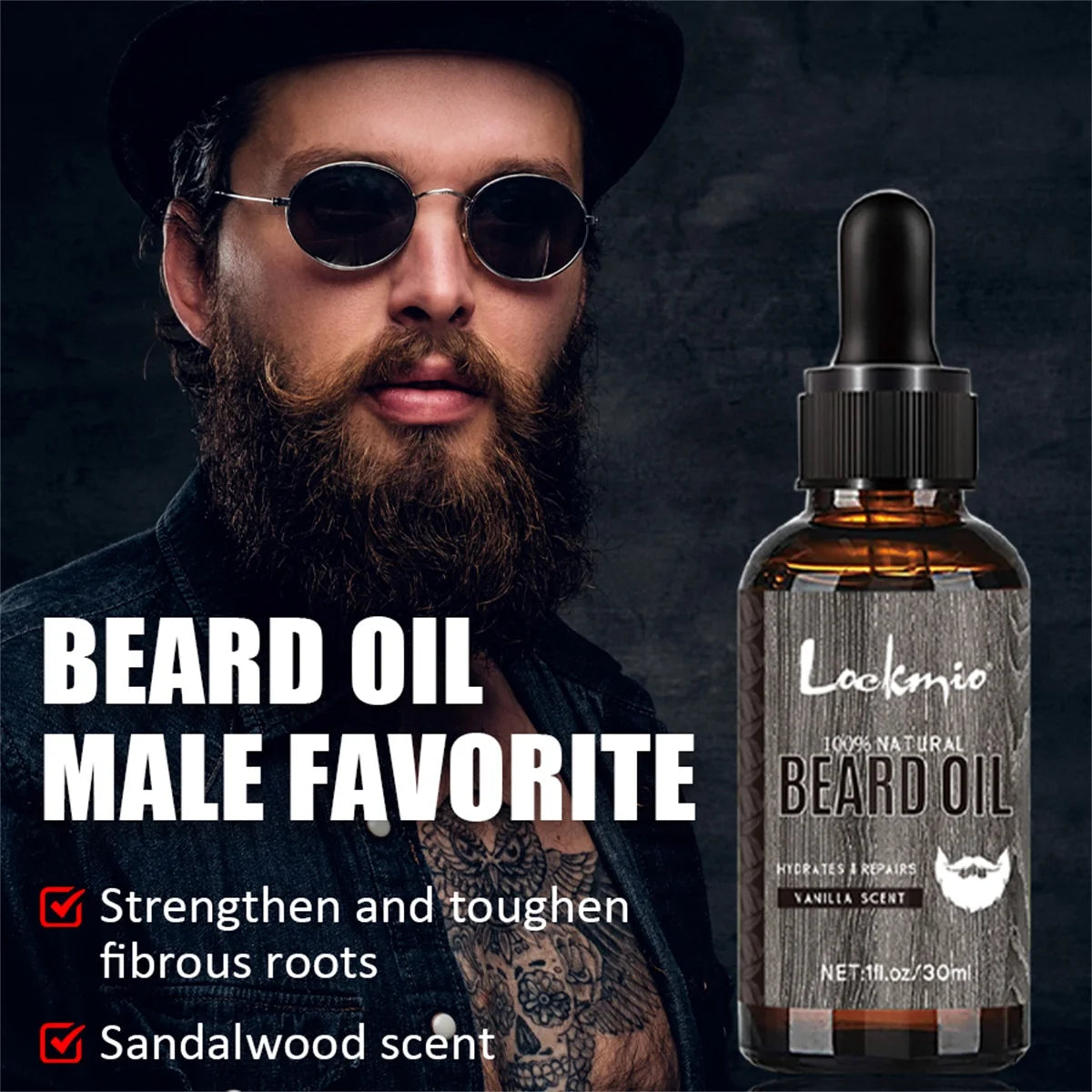 Vanilla Beard Oil & Balm Set – 4-Piece Moisturizing Kit Beard Care Set SPOT