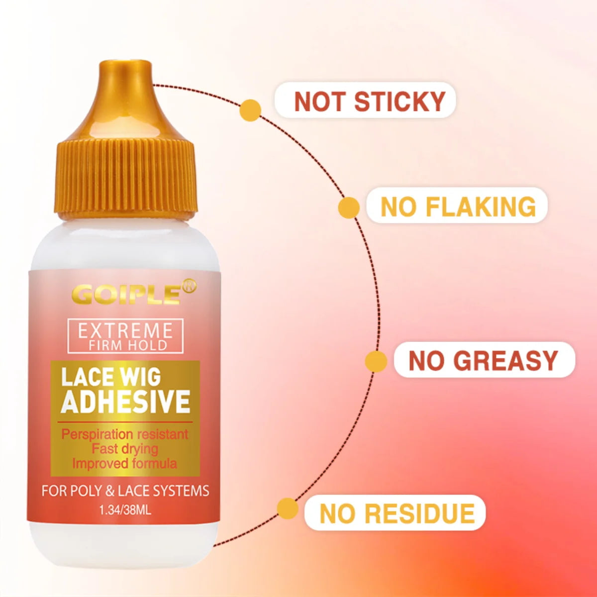 Goiple Wig Adhesive Glue – Waterproof Quick-Dry Lace Bond Wig Bonding Adhesive SPOT