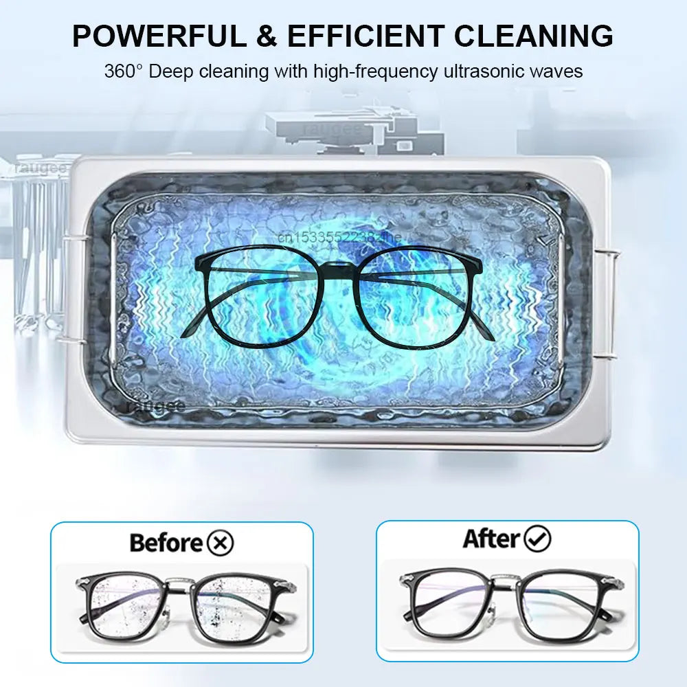 Raugee 35W 40kHz Ultrasonic Cleaner – Jewelry, Glasses & Watches Ultrasonic Cleaner SPOT