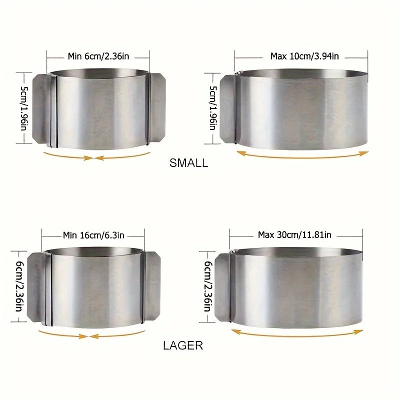 Adjustable Stainless Steel Cake Ring Mold – Easy Release Cake Ring Mold SPOT