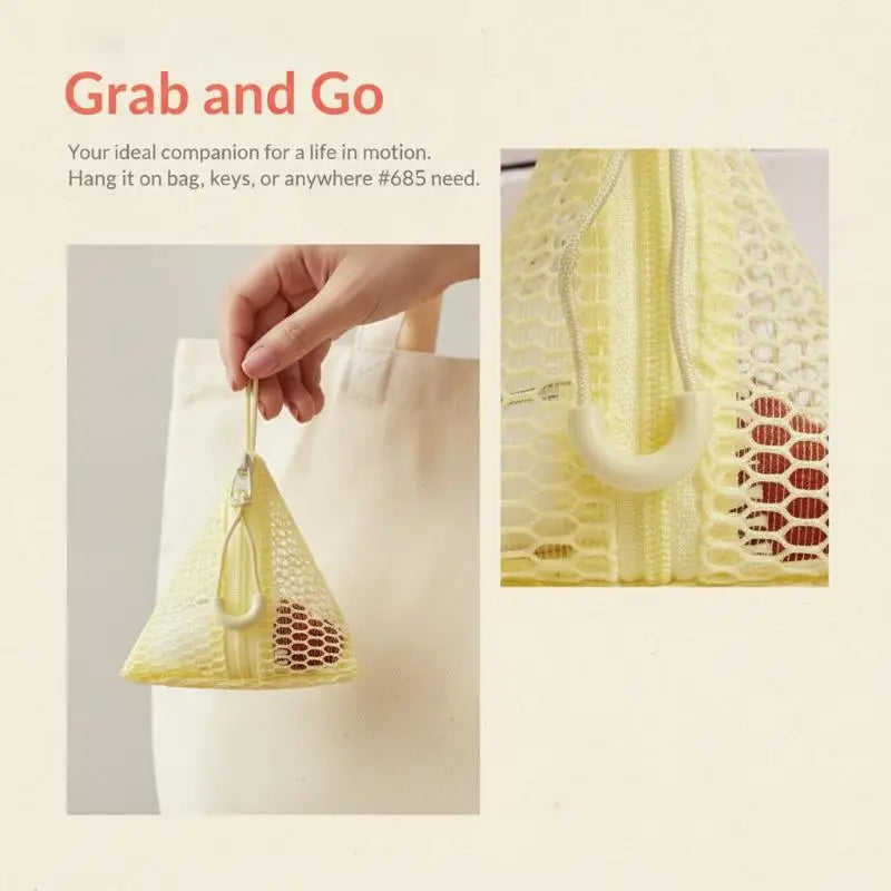 Triangular Mesh Storage Pouch – Zippered Clear Mini Organizer Mesh Storage Pouch SPOT