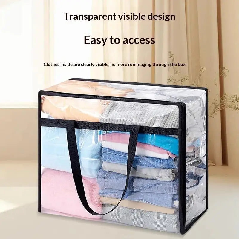 Large Clear PVC Storage Bag – Dustproof Quilt & Bedding Organizer Clothing Storage Bag SPOT