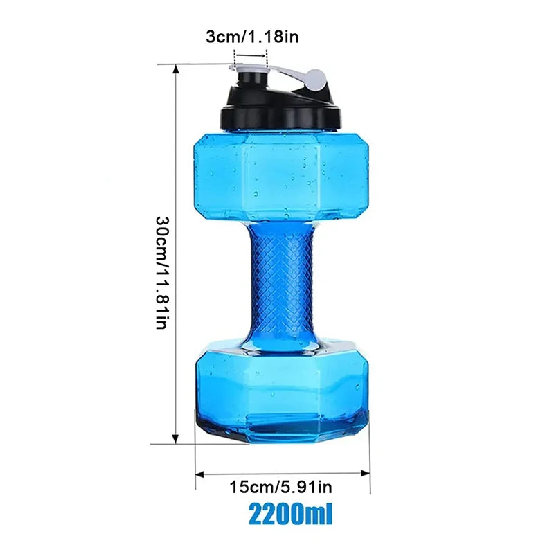 2.2L Dumbbell Water Bottle – Gym Sports Fitness Bottle Sports Water Bottle SPOT