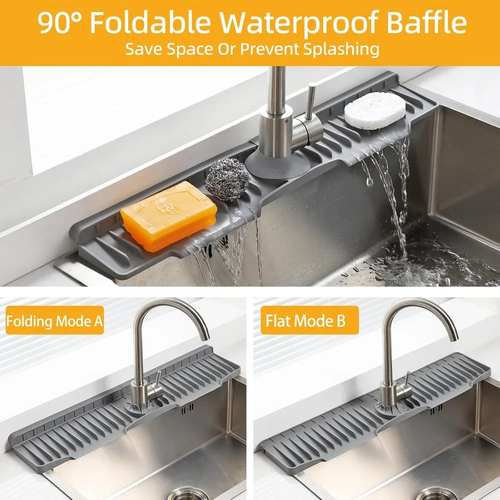 Adjustable Silicone Sink Rack – Sponge, Soap & Brush Organizer Sink Organizer Rack SPOT