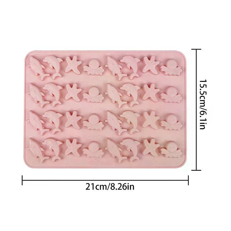 Silicone Chocolate & Candy Mold – Animal, Fruit & Heart Shapes Silicone Baking Mold SPOT