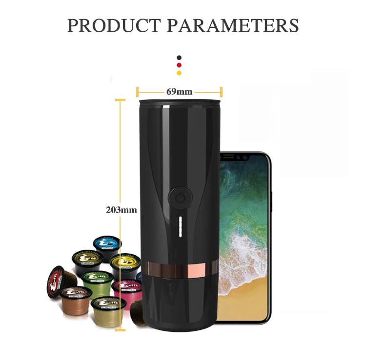 DUTRIEUX PCM03 Portable Espresso Machine 20 Bar 7500mAh Portable Espresso Machine SPOT