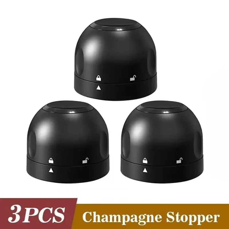 Vacuum Wine Bottle Stopper – Leak-Proof ABS Preserver Wine Bottle Stopper SPOT 3pcs B