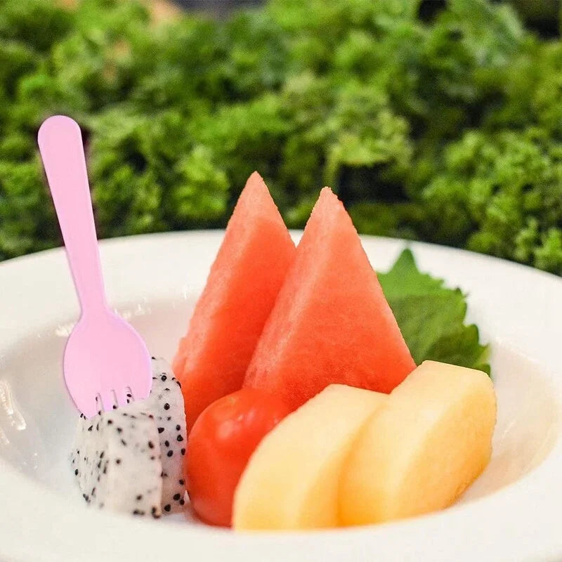 100-Pack Individually Wrapped BPA-Free Plastic Spoons – Party Disposable Cutlery SPOT