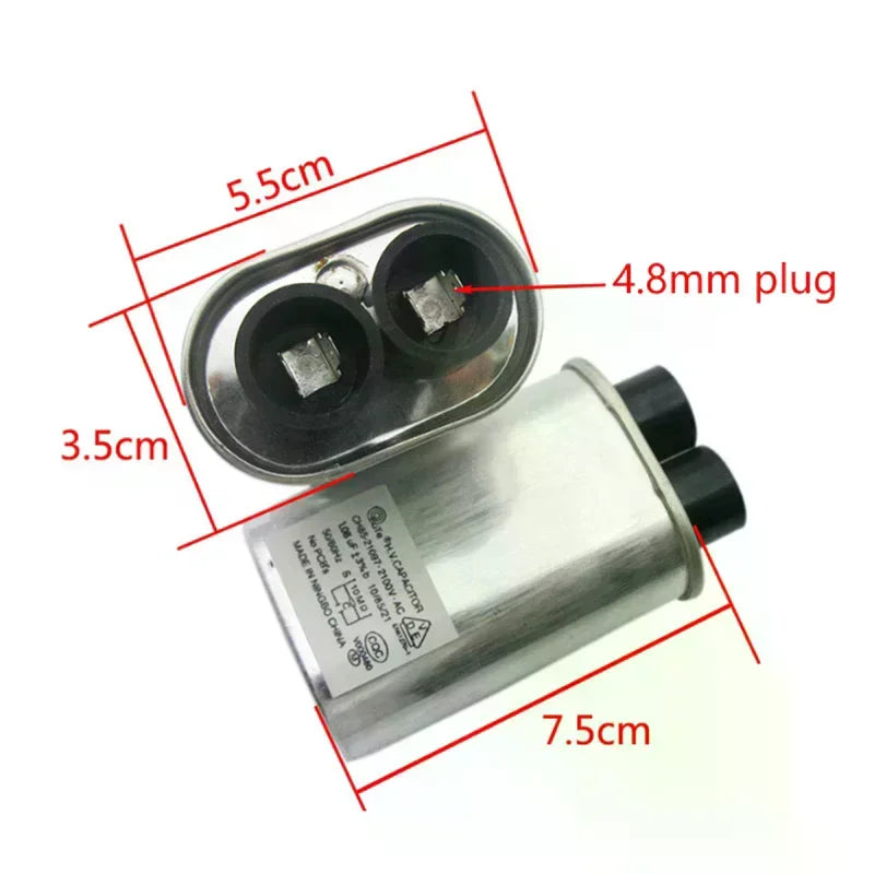 Microwave Oven High Voltage Capacitor 0.85uF–1.08uF Appliance Repair Part SPOT