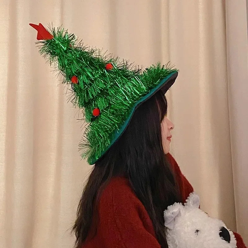 Glitter Christmas Tree Hat – Adult Holiday Costume & Photo Prop Holiday Costume Hat SPOT