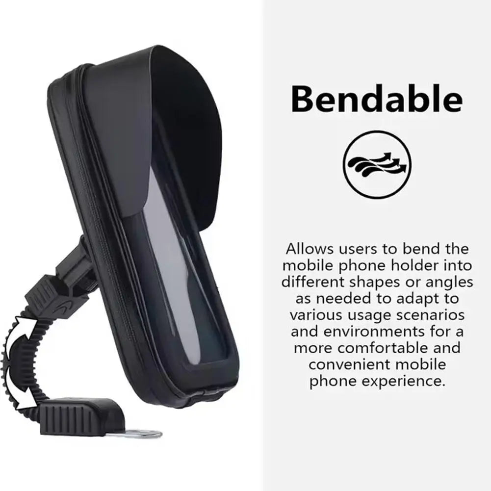 Motorcycle Waterproof Phone Holder Bag with Sun Visor Mount Motorcycle Phone Mount SPOT