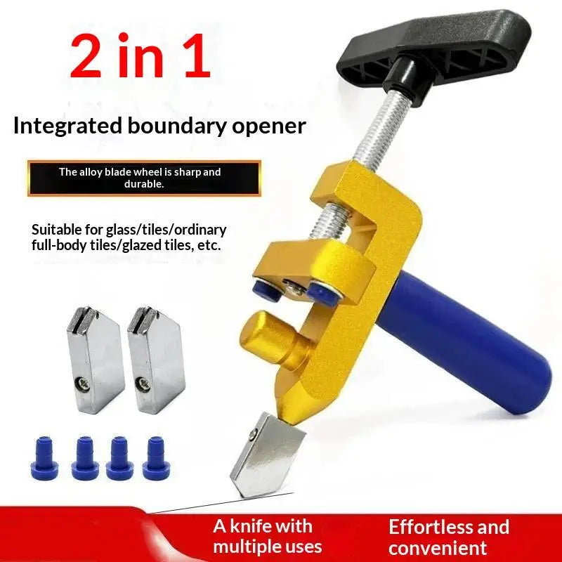 2-in-1 Glass & Ceramic Tile Cutter with Diamond Wheel Tile Cutting Tool SPOT